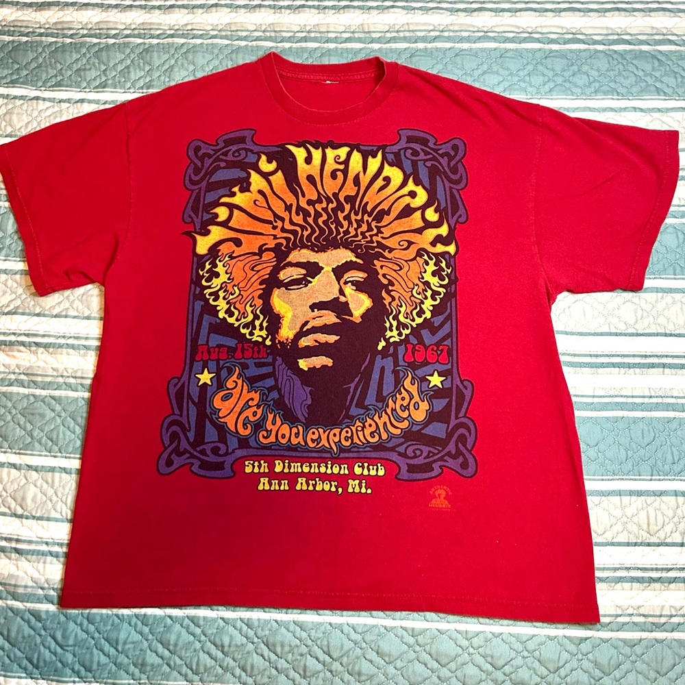 Vintage Jimi Hendrix Tee 5th Dimension Club Ann Arbor MI, Are You Experienced